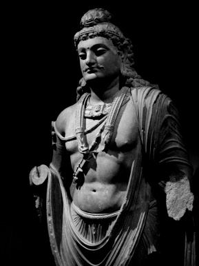Estatua grecobudista de un bodhisattva